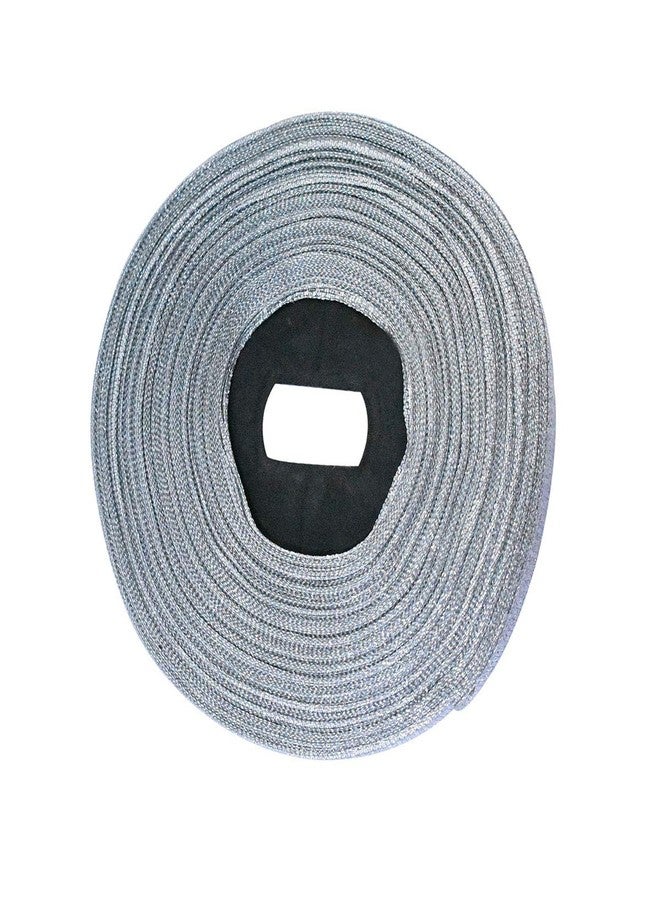 Embroiderymaterial Metallic Sparkly Ribbon Lace for Craft, Embroidery and Decorations 5 Rolls (Silver, 1.3CM, 125 Mtr) - Image 3